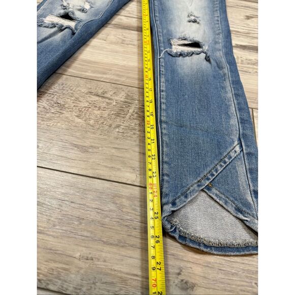KanCan signature distressed mid rise ankle skinny jeans size 25 - Picture 9 of 11
